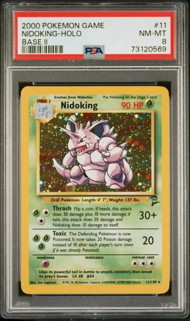 2000 Pokemon Base Set II Holofoil Nidoking #11 card image