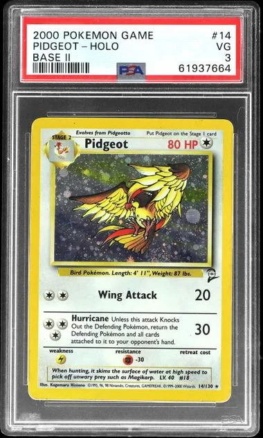 2000 Pokemon Base Set II Holofoil Pidgeot #14 card image