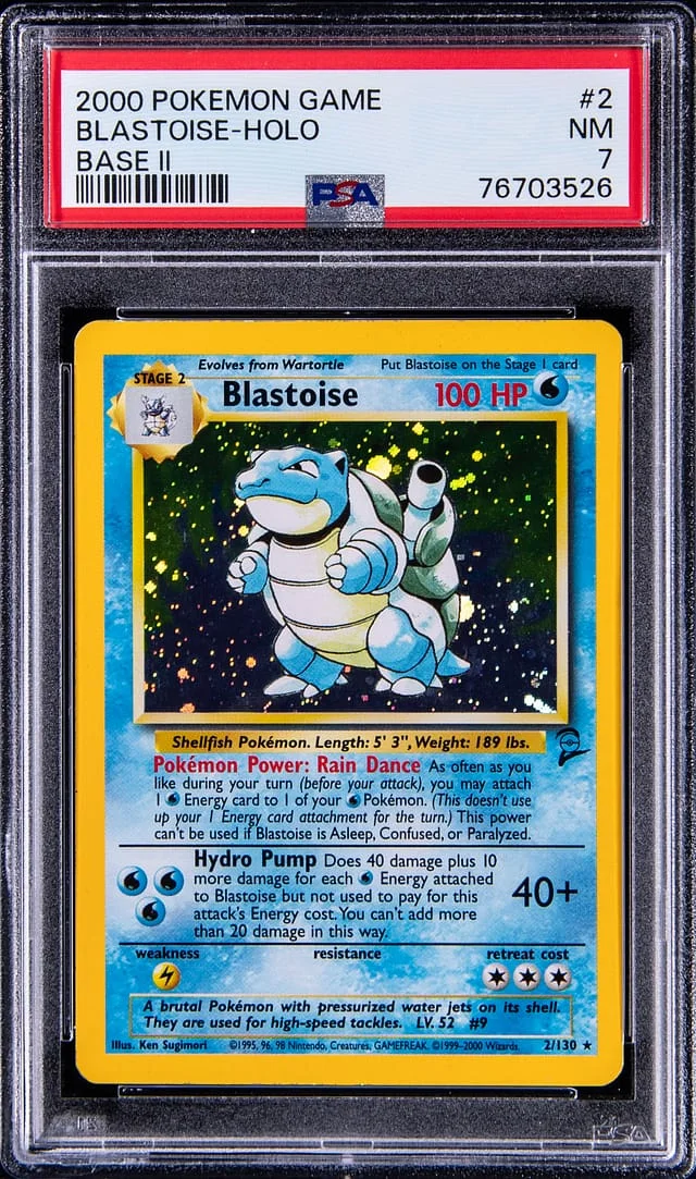 2000 Pokemon Base Set II Rare Holofoil Blastoise #2 card image