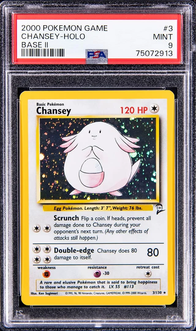 2000 Pokemon Base Set II Rare Holofoil Chansey #3 card image