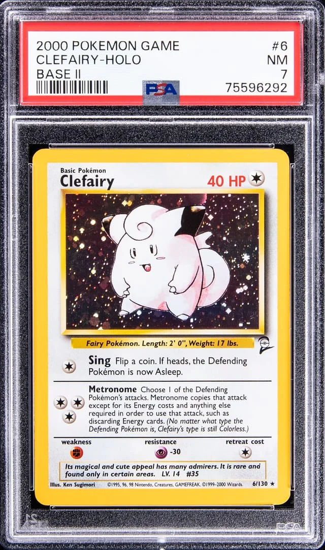 2000 Pokemon Base Set II Rare Holofoil Clefairy #6 card image