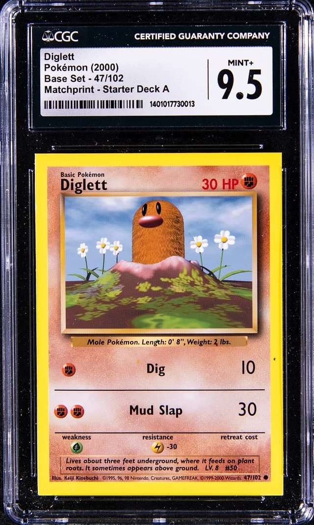 2000 Pokemon Base Set Matchprint Starter Deck A Diglett #47 card image
