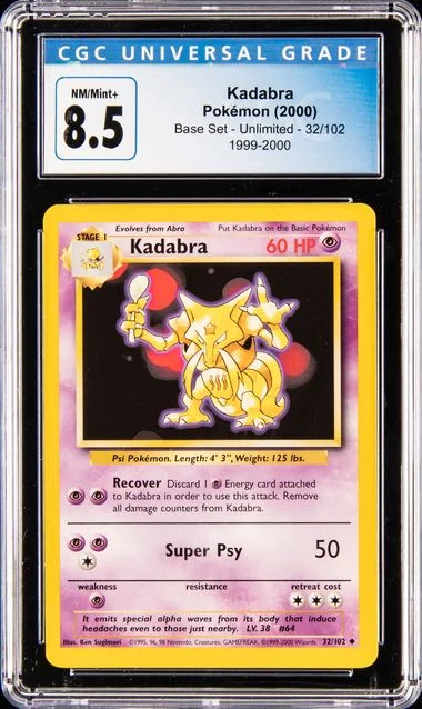 2000 Pokemon Base Set Unlimited Kadabra #32 card image