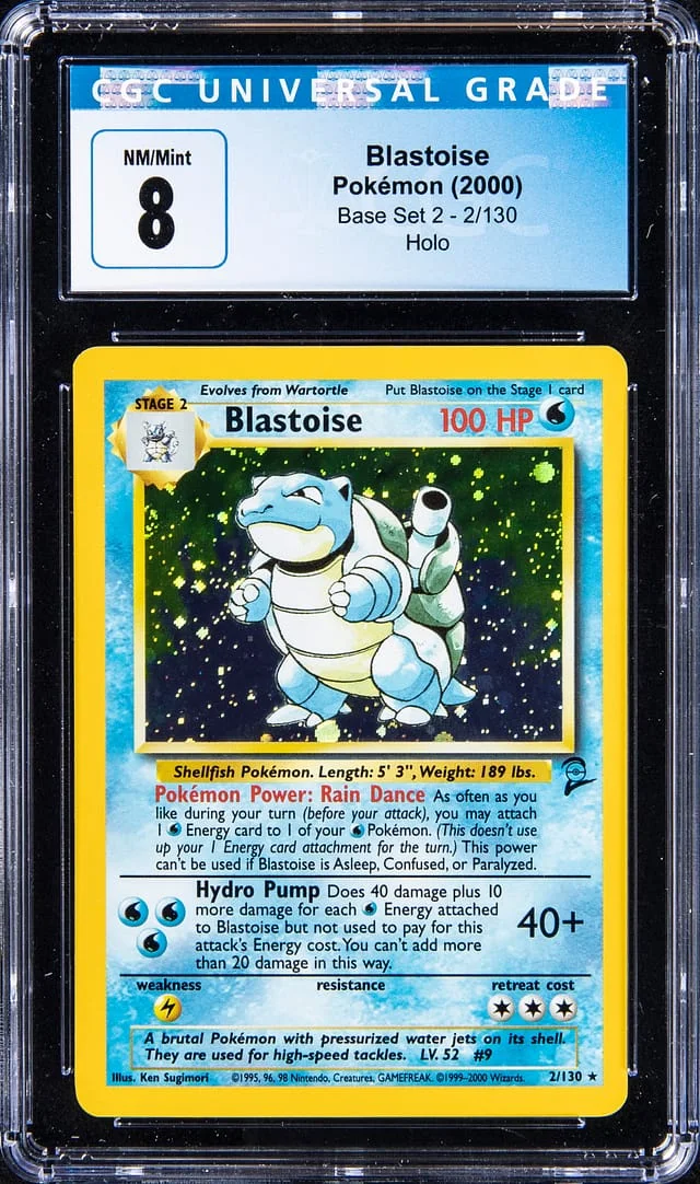 2000 Pokemon Base Set Unlimited Rare Holofoil Blastoise #2 card image