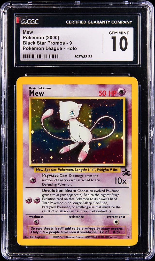 2000 Pokemon Black Star Promo Holo Mew #9 card image