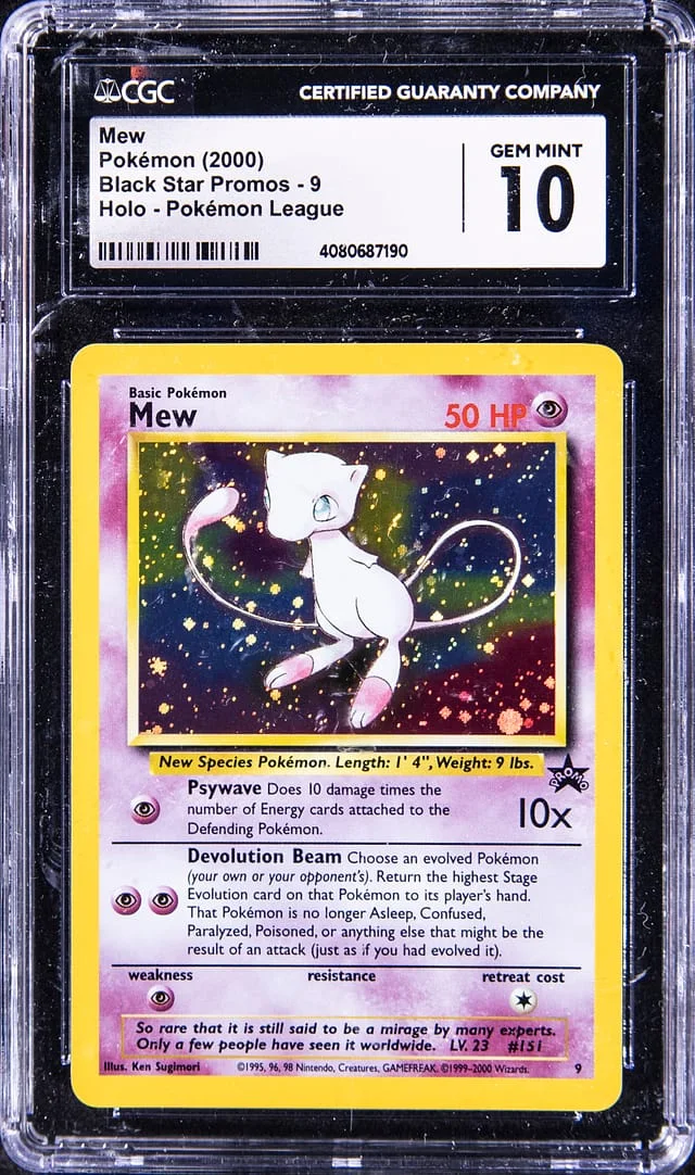 2000 Pokemon Black Star Promo Holofoil Mew #9 card image