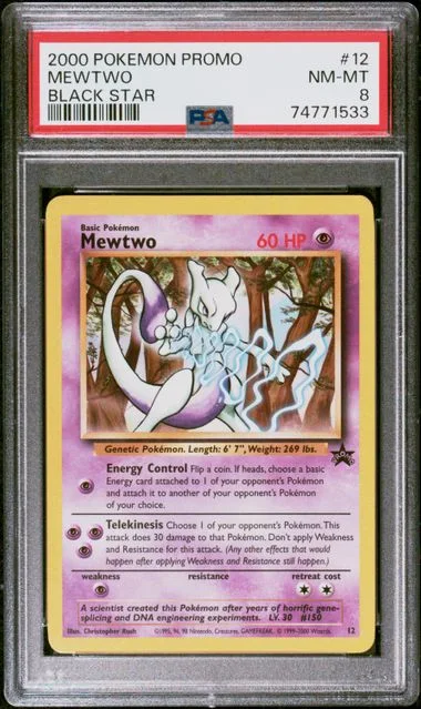 2000 Pokemon Black Star Promo Mewtwo #12 card image