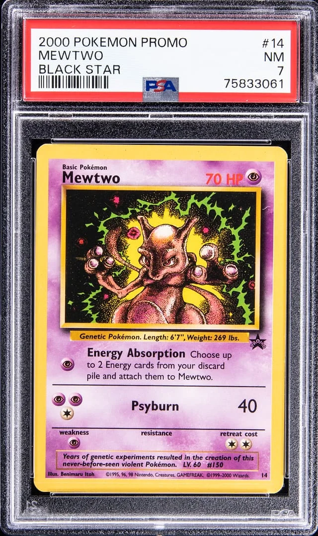 2000 Pokemon Black Star Promo Mewtwo #14 card image