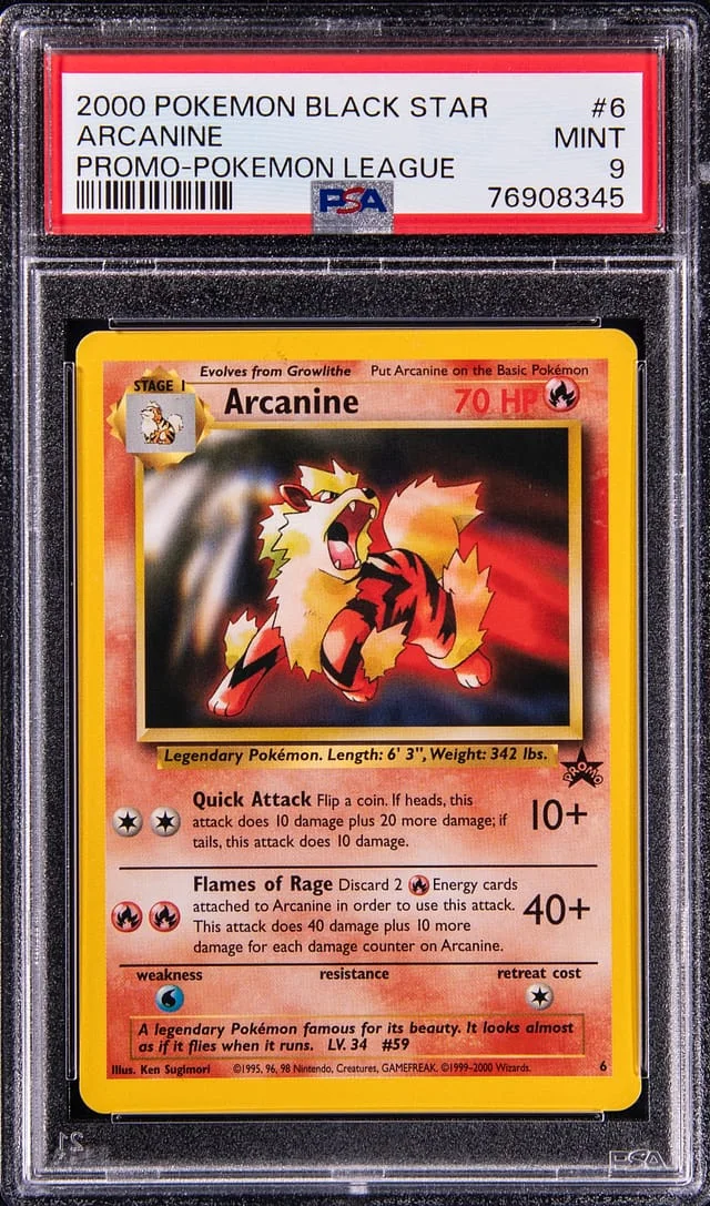 2000 Pokemon Black Star Promo - Pokemon League Arcanine #6 card image