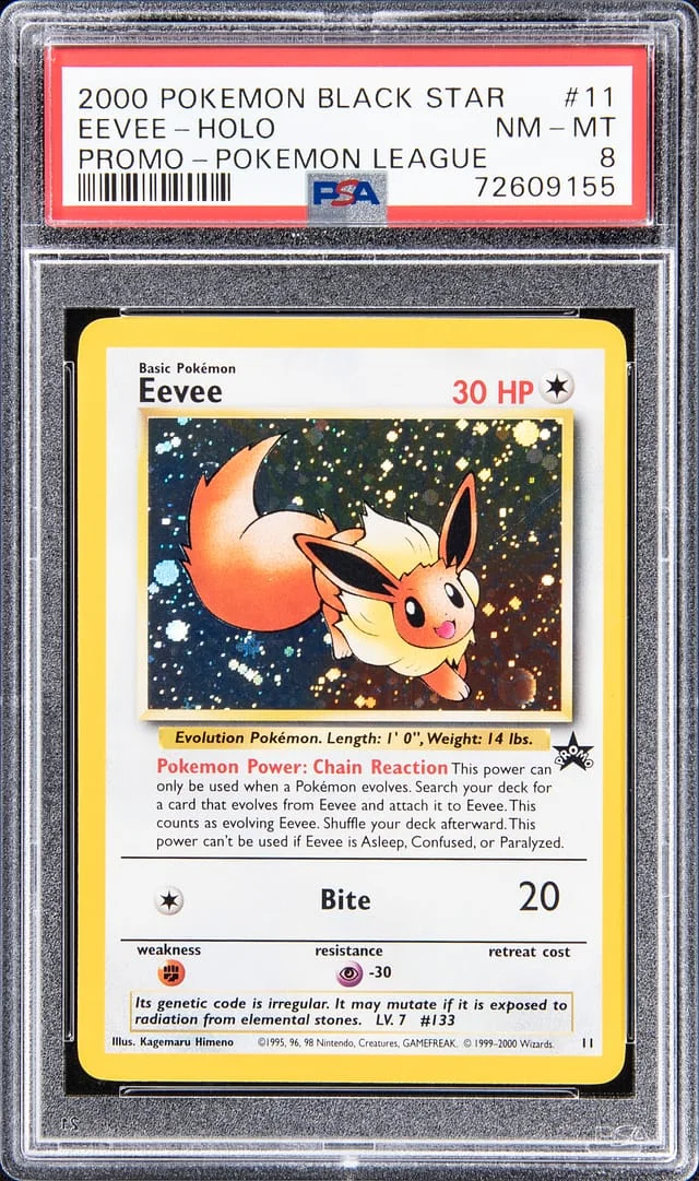 2000 Pokemon Black Star Promo - Pokemon League Eevee #11 card image