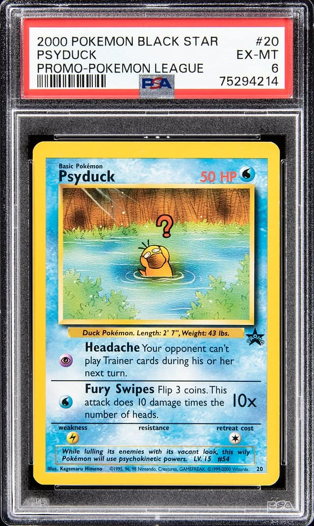 2000 Pokemon Black Star Promo - Pokemon League Psyduck #20 card image
