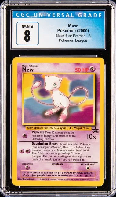2000 Pokemon Black Star Promos Pokemon League Mew #8 card image