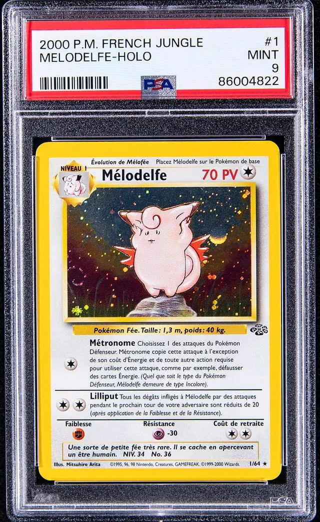 2000 Pokemon French Jungle Rare Holofoil Melodelfe #1 card image