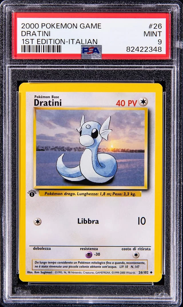 2000 Pokemon Game 1St Edition-Italian Dratini #26 card image