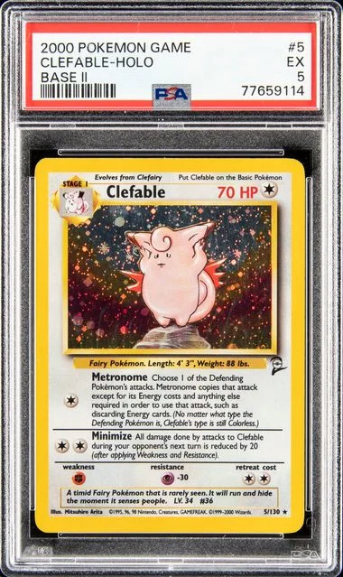 2000 Pokemon Game Base II Clefable-Holo #5 card image
