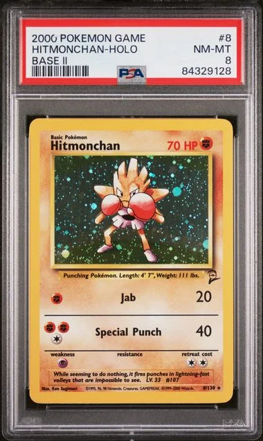2000 Pokemon Game Base II Hitmonchan-Holo #8 card image