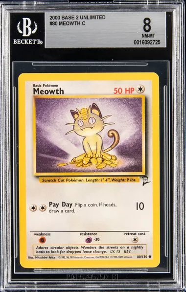 2000 Pokemon Game Base II Meowth #80 card image