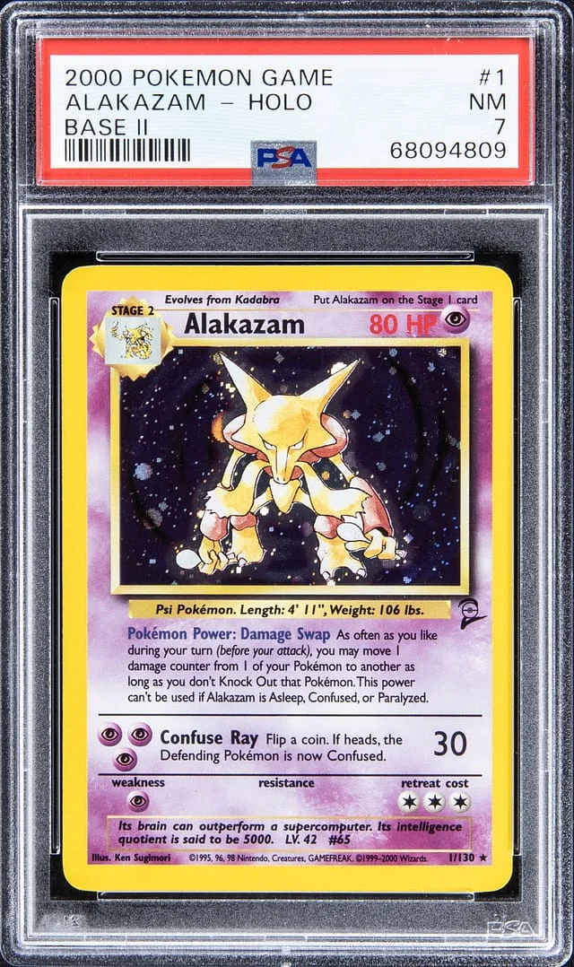2000 Pokemon Game Base II Rare Holofoil Alakazam #1 card image