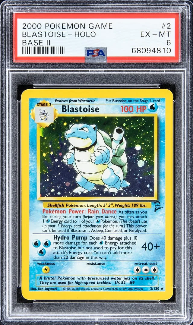 2000 Pokemon Game Base II Rare Holofoil Blastoise #2 card image