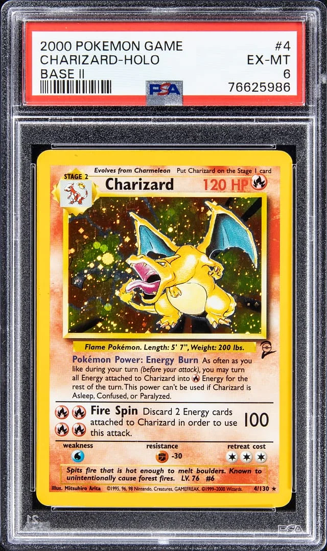 2000 Pokemon Game Base II Rare Holofoil Charizard #4 card image