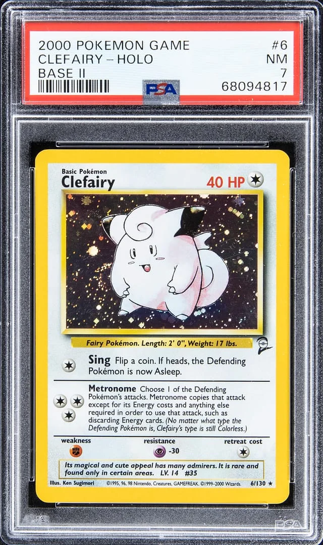 2000 Pokemon Game Base II Rare Holofoil Clefairy #6 card image