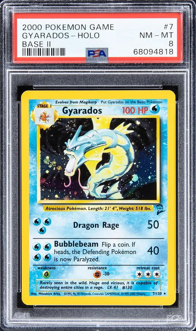 2000 Pokemon Game Base II Rare Holofoil Gyarados #7 card image