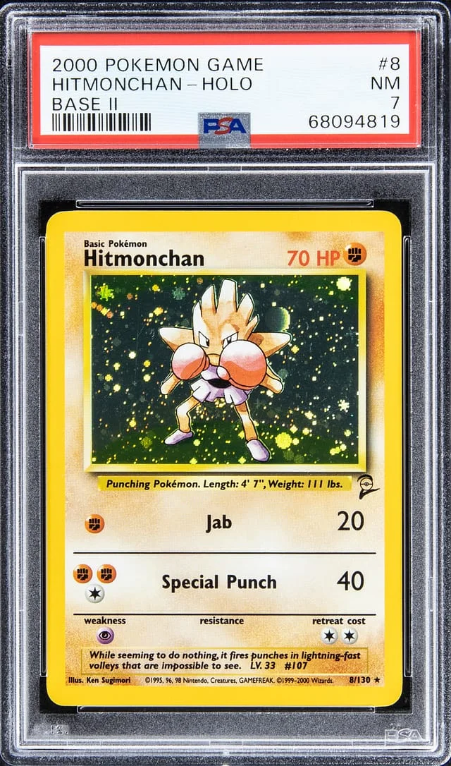 2000 Pokemon Game Base II Rare Holofoil Hitmonchan #8 card image
