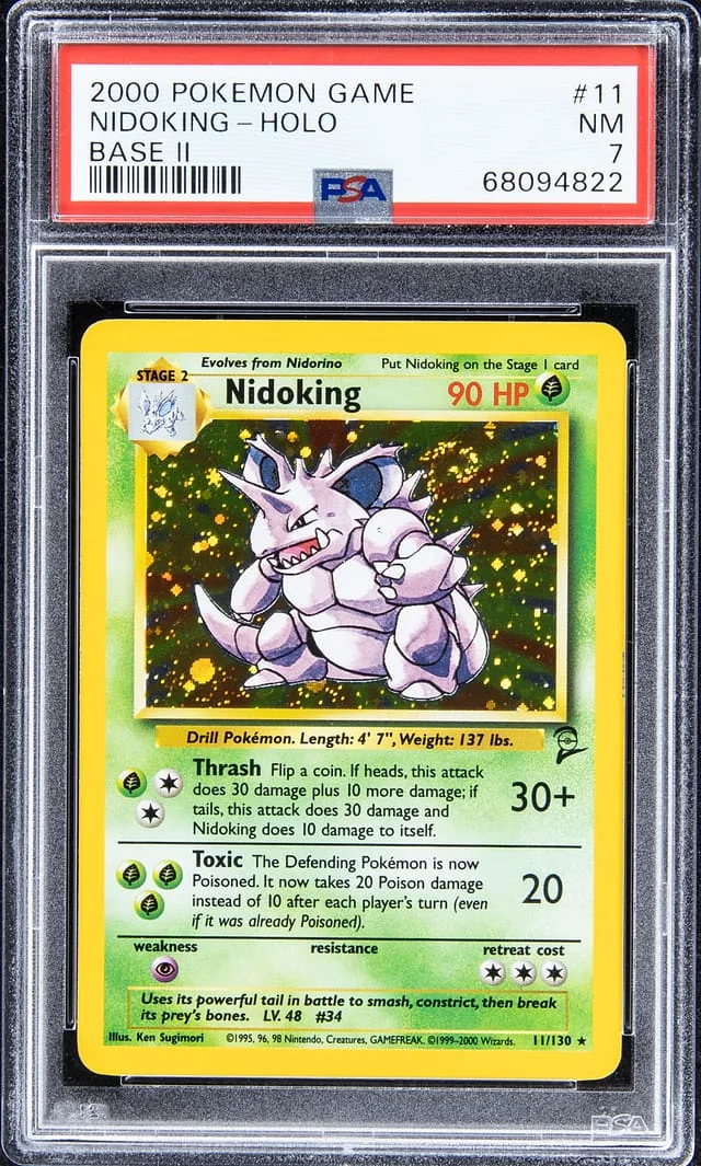 2000 Pokemon Game Base II Rare Holofoil Nidoking #11 card image