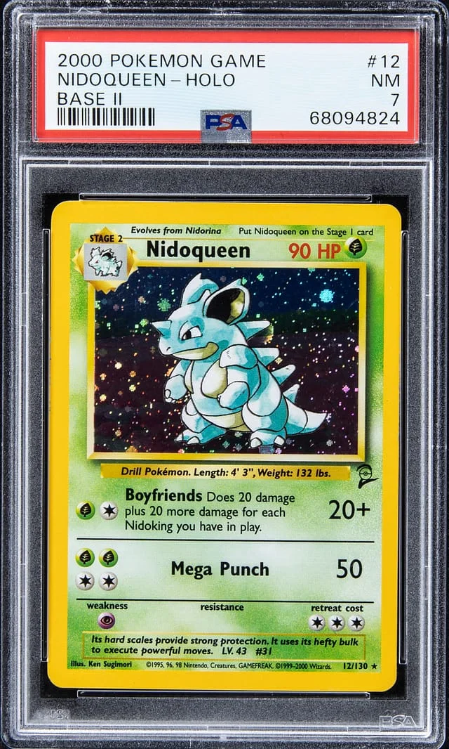 2000 Pokemon Game Base II Rare Holofoil Nidoqueen #12 card image