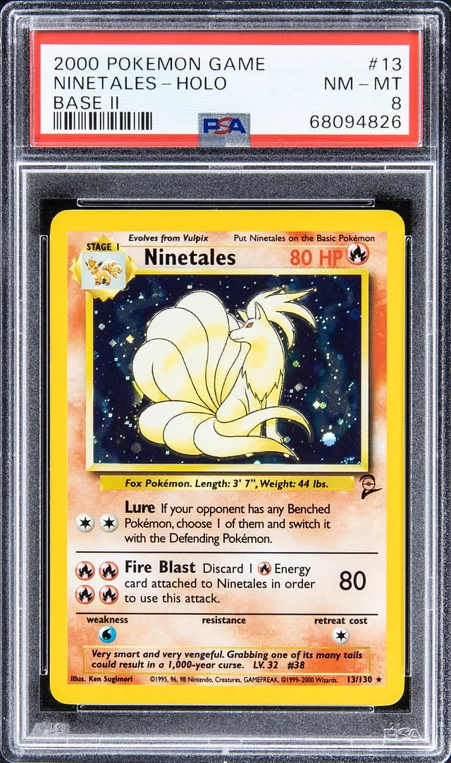2000 Pokemon Game Base II Rare Holofoil Ninetales #13 card image