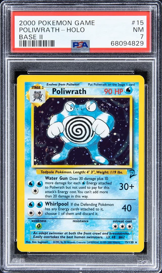 2000 Pokemon Game Base II Rare Holofoil Poliwrath #15 card image