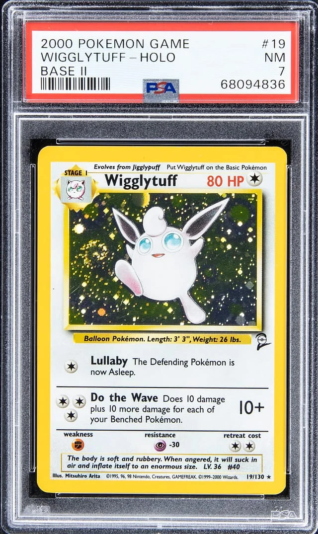 2000 Pokemon Game Base II Rare Holofoil Wigglytuff #19 card image
