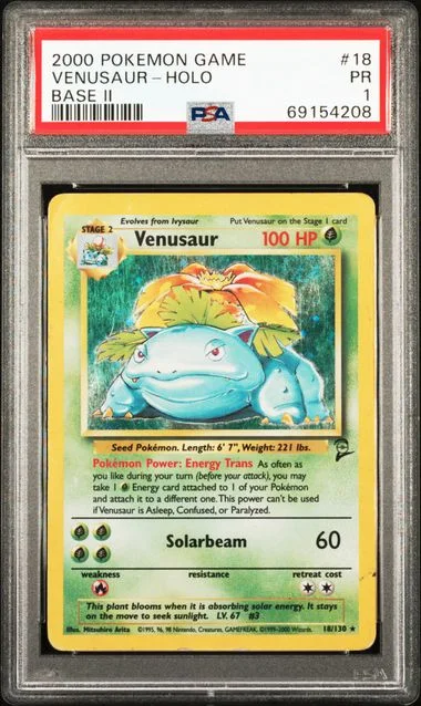 2000 Pokemon Game Base II Venusaur-Holo #18 card image