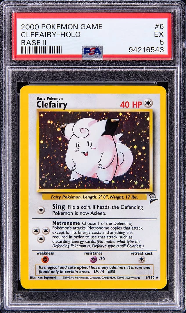 2000 Pokemon Game Base Set 2 Rare Holofoil Clefairy #6 card image