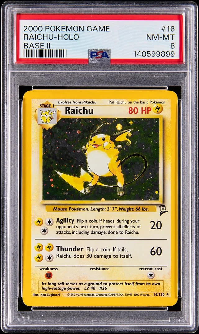 2000 Pokemon Game Base Set II Holo Raichu #16 card image