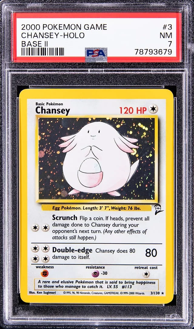 2000 Pokemon Game Base Set II Rare Holofoil Chansey #3 card image