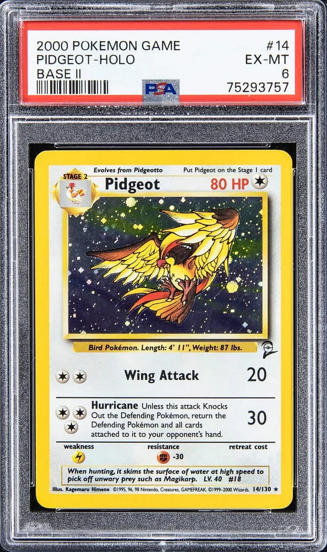 2000 Pokemon Game Holo - Base II Pidgeot #14 card image