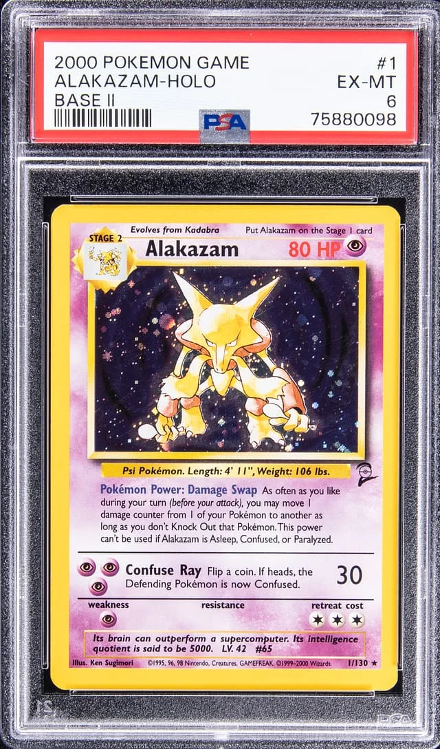 2000 Pokemon Game Holofoil - Base II Alakazam #1 card image
