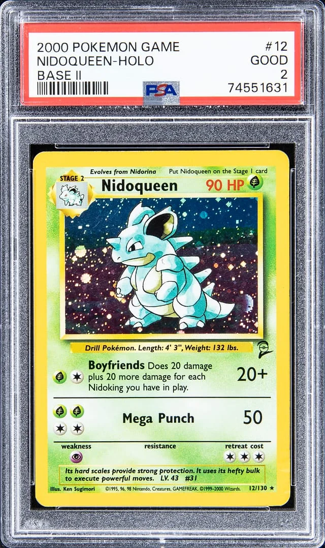 2000 Pokemon Game Holofoil - Base II Nidoqueen #12 card image