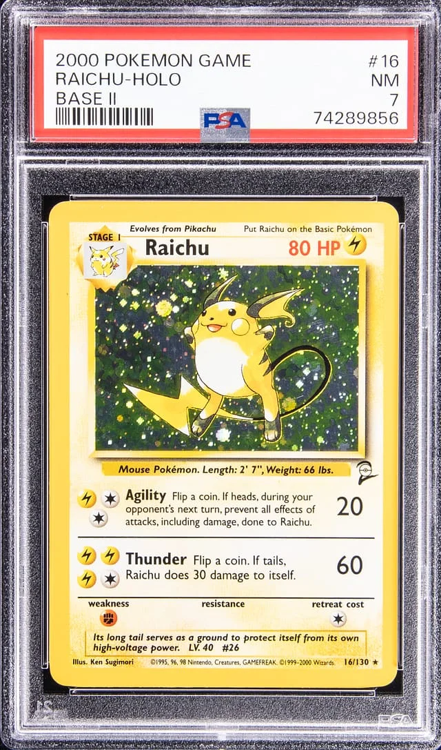 2000 Pokemon Game Holofoil - Base II Raichu #16 card image