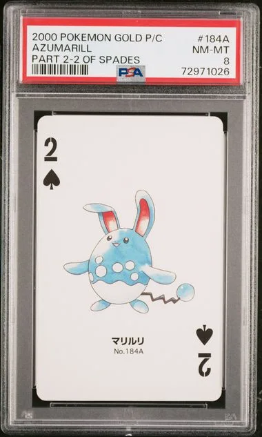 2000 Pokemon Gold Playing Cards Part 2, 2 Of Spades Azumarill #184A card image