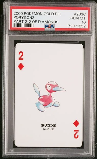 2000 Pokemon Gold Version Part 2 Playing Cards 2 Of Diamonds Porygon2 #233C card image