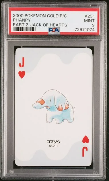 2000 Pokemon Gold Version Part 2 Playing Cards Jack Of Hearts Phanpy #231 card image