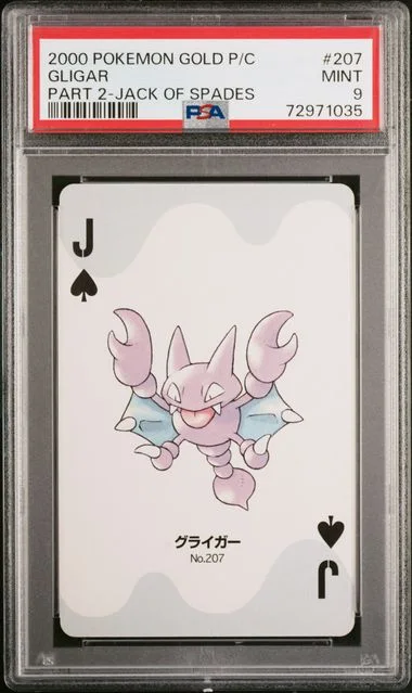 2000 Pokemon Gold Version Part 2 Playing Cards Jack Of Spades Gligar #207 card image
