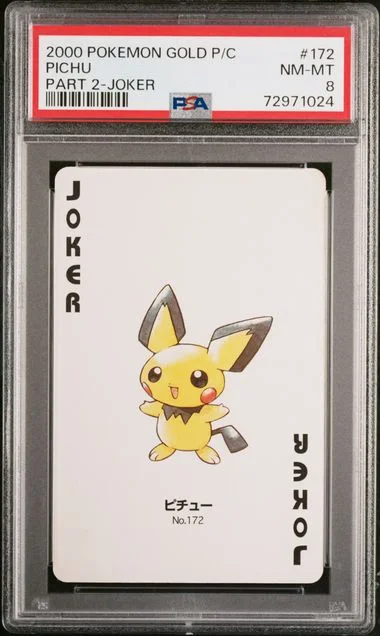 2000 Pokemon Gold Version Part 2 Playing Cards Joker Pichu #172 card image