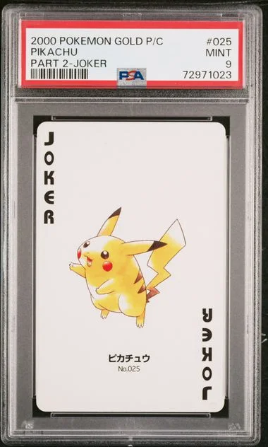 2000 Pokemon Gold Version Part 2 Playing Cards Joker Pikachu #025 card image