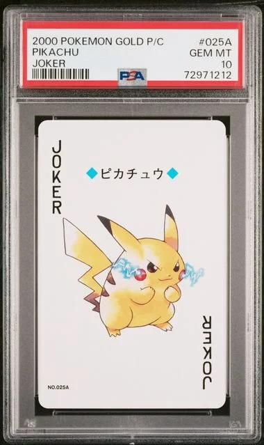 2000 Pokemon Gold Version Playing Cards Joker Pikachu #025A card image