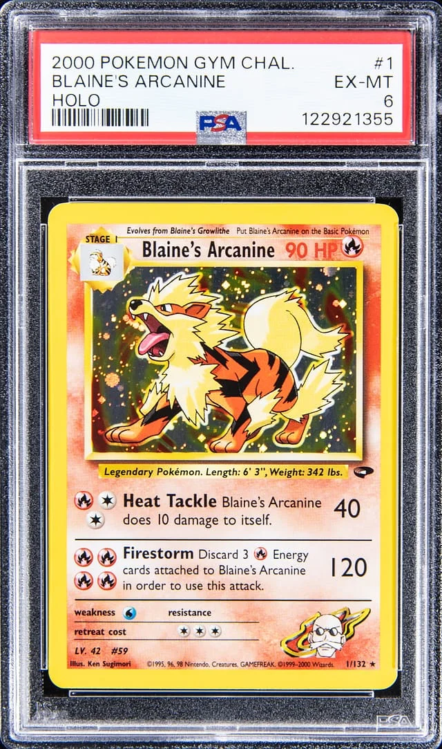 2000 Pokemon Gym Challenege Holofoil Blaine's Archanine #1 card image