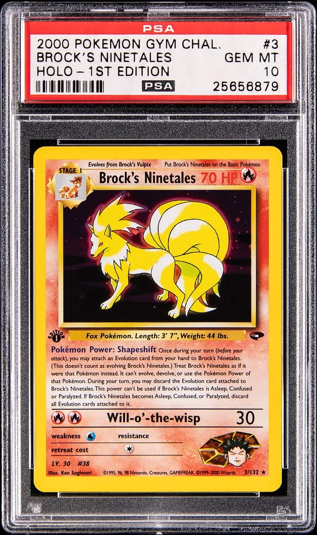 2000 Pokemon Gym Challenge 1st Edition Holo Brock's Ninetales #3 card image