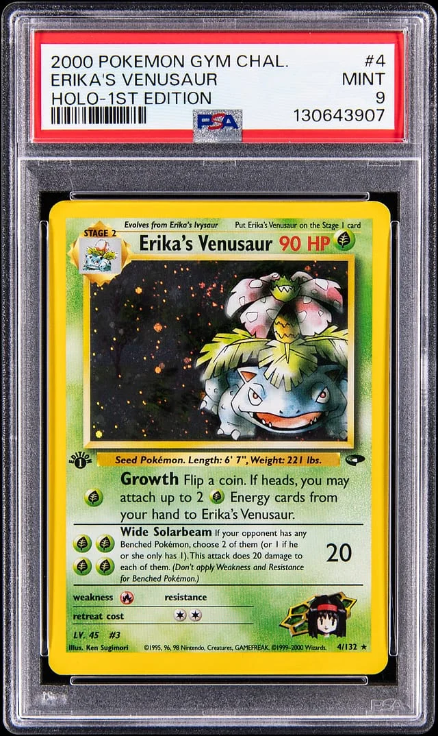 2000 Pokemon Gym Challenge 1st Edition Holo Erika's Venusaur #4 card image